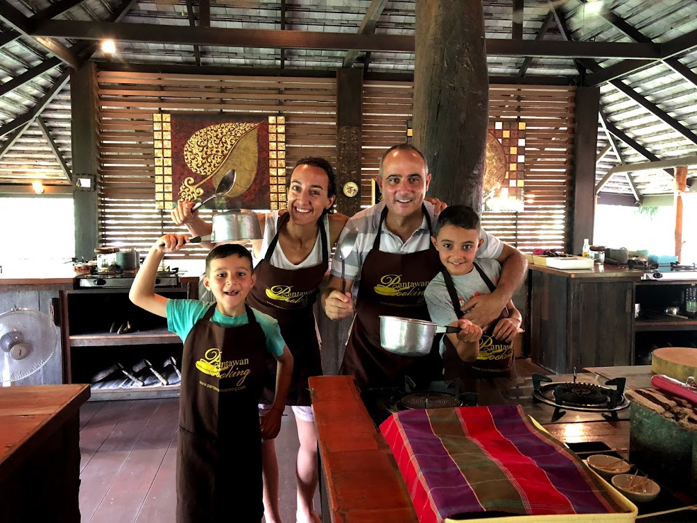Thailand cooking family